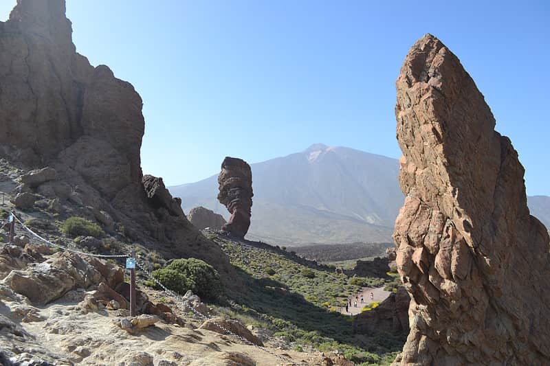Roques de García, vertikalios uolienos, sudarytos iš vulkaninių medžiagų